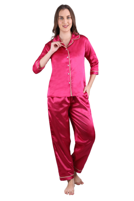 Bridal Night Suit –WOE138 ROSE RED